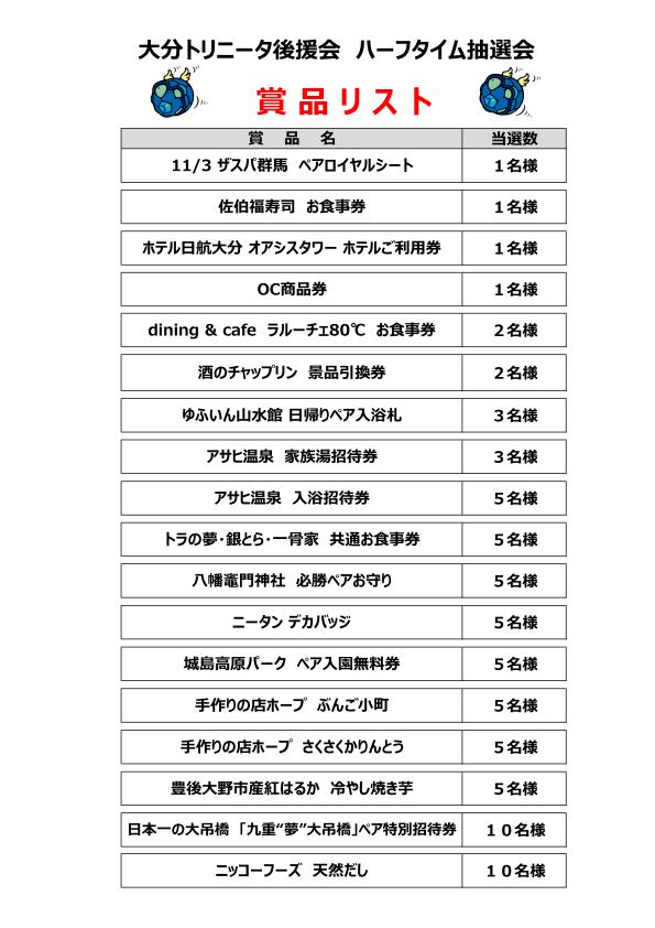 10/20(日)水戸ホーリーホック戦ハーフタイム抽選会のお知らせ